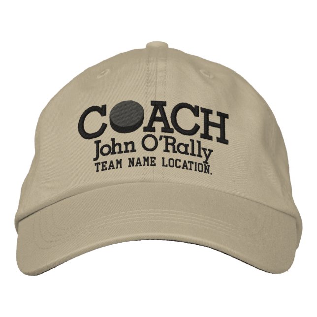 Personnalisez Hockey Coach Casquette Votre Nom Vot (Devant)
