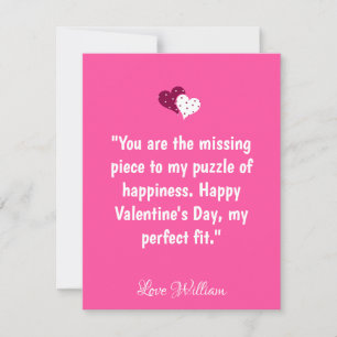 Personnalisez la carte de la Saint-Valentin pour u