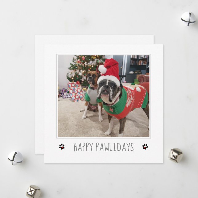 Personnalisez la carte de Noël de votre chien (Devant/Arrière en situation)