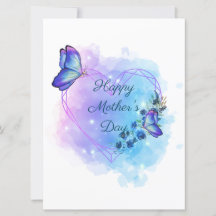 Personnalisez la carte papillon florale de la fête