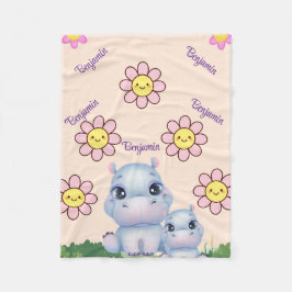 Personnalisez La Couverture Pour Bébé Hippo Avec F