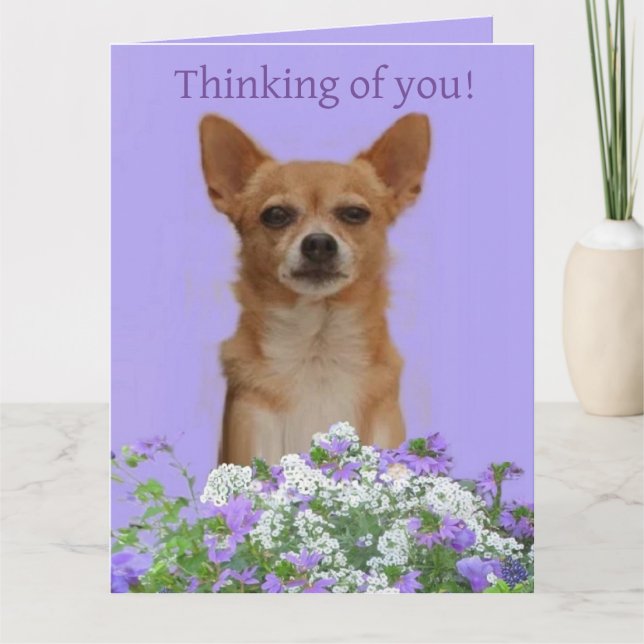 Personnalisez la grande carte "Thinking of you" Do (Devant)