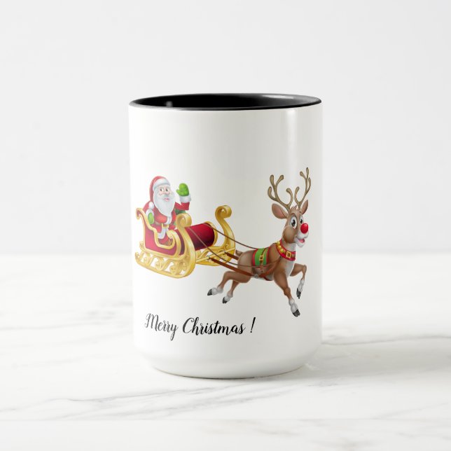 Personnalisez la Mug à café à deux tons de Noël (Centre)