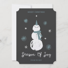 Personnalisez-Le ! Carte de vacances Snowman Seaso