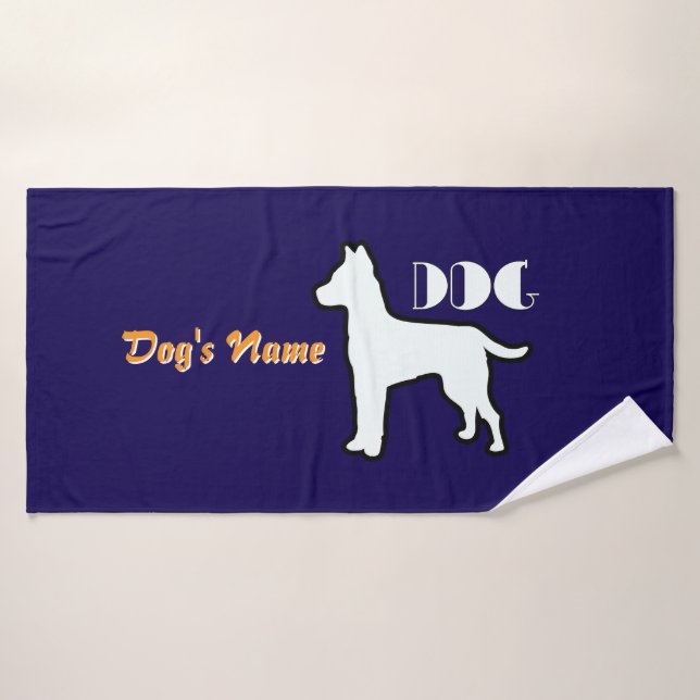 Personnalisez le logo de DOG Navy Doggie (Serviette de bain)