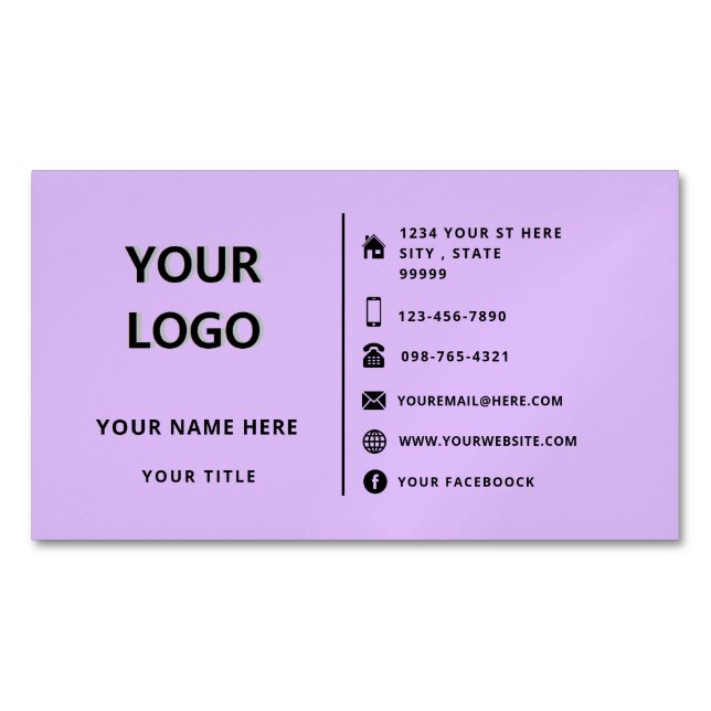 Personnalisez le logo de votre entreprise - Magnet (devant)