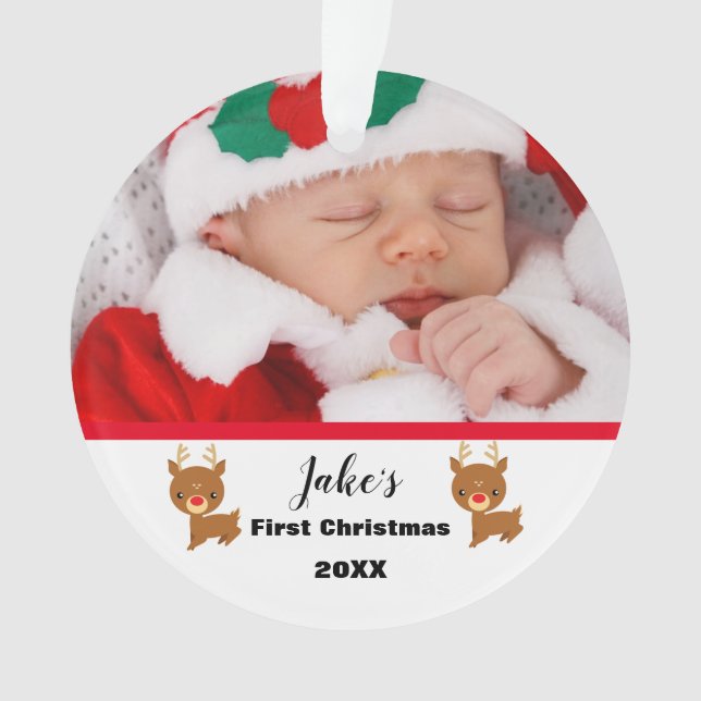 Personnalisez le premier Noël du bébé (devant)