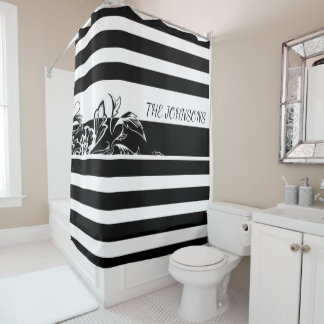 Personnalisez le rideau en douche noir de