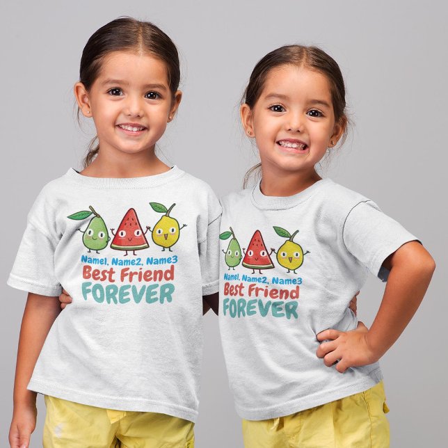 Personnalisez les Fruits mignons T-shirt Fille BFF (Créateur téléchargé)