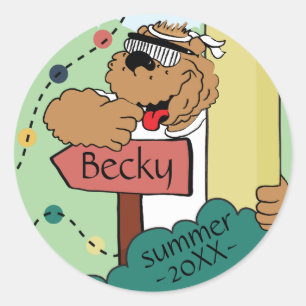 Personnalisez les Stickers d'ours de camp d'été