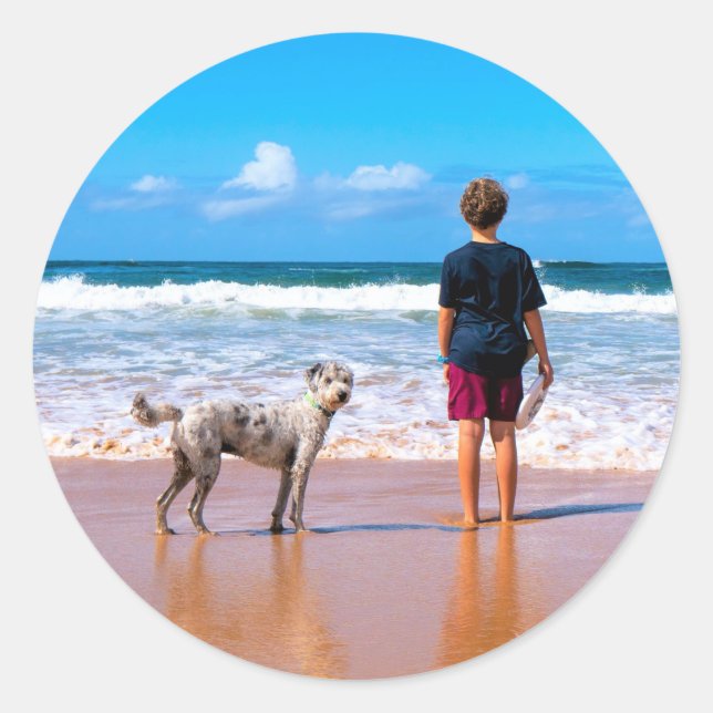 Personnalisez votre autocollant cadeau photo préfé (Devant)