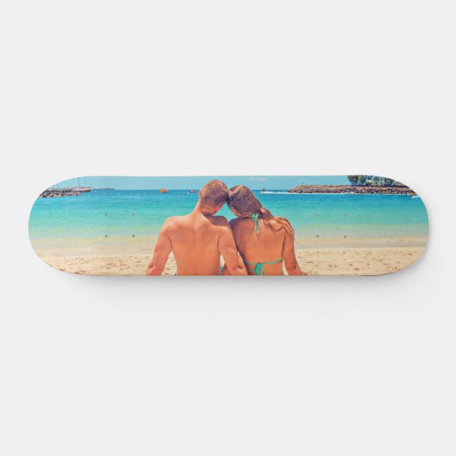 Personnalisez votre cadeau de skateboard photo (Horz)