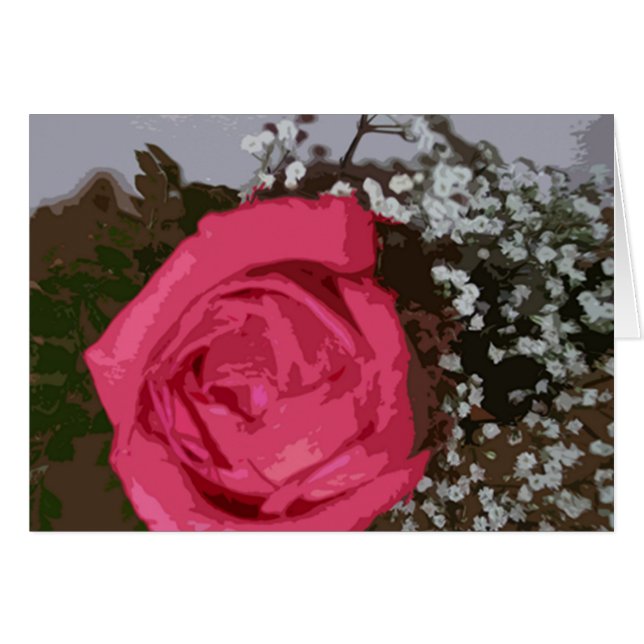 Personnalisez votre carte Rose (Devant horizontal)