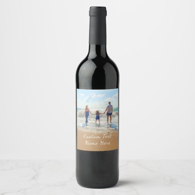 Personnalisez votre Étiquette de vin photo avec le (Devant)