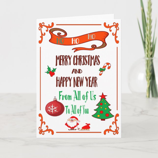 Personnalisez votre joyeux carte de Noël (Devant)