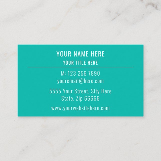 Personnalisez votre nom de logo Carte de visite Aq (Devant)