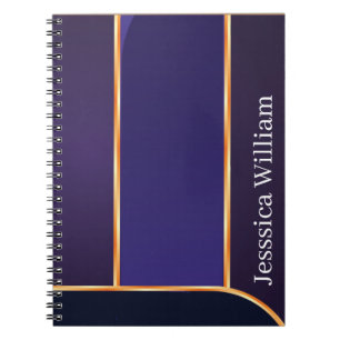 Personnalisez Votre Nom Élégant Cahier Violet de L