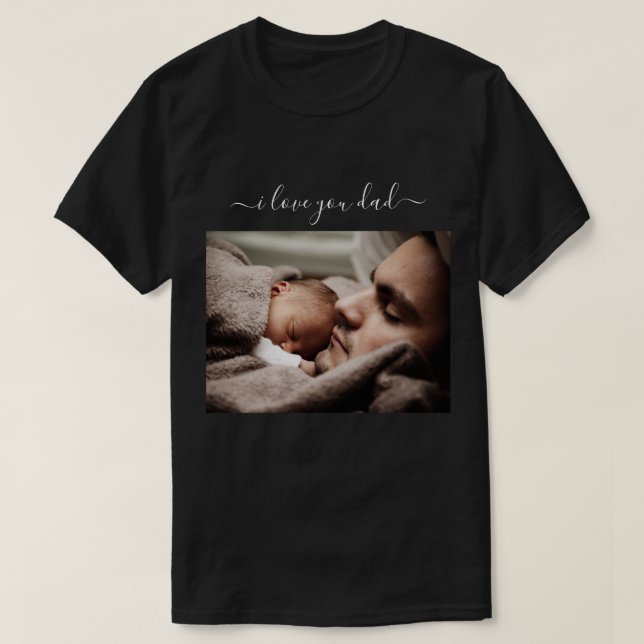 Personnalisez votre papa photo T-shirt cadeau avec (Design devant)