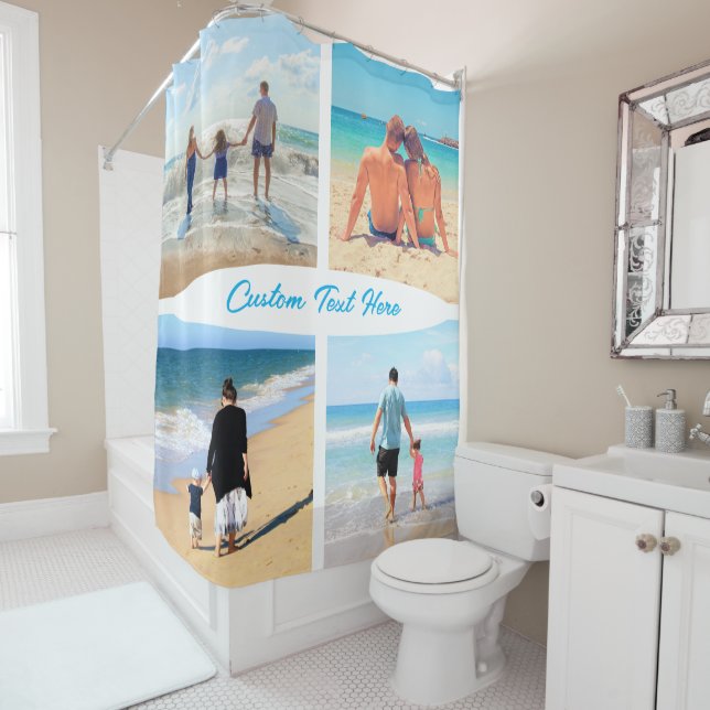 Personnalisez votre photo Collage rideau de douche (En situation)