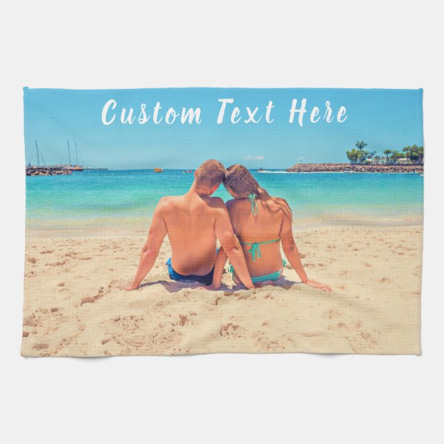 Personnalisez votre photo Serviette de cuisine ave (Horizontal)