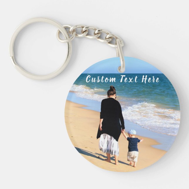 Personnalisez votre Porte - clé photo avec du text (Devant)
