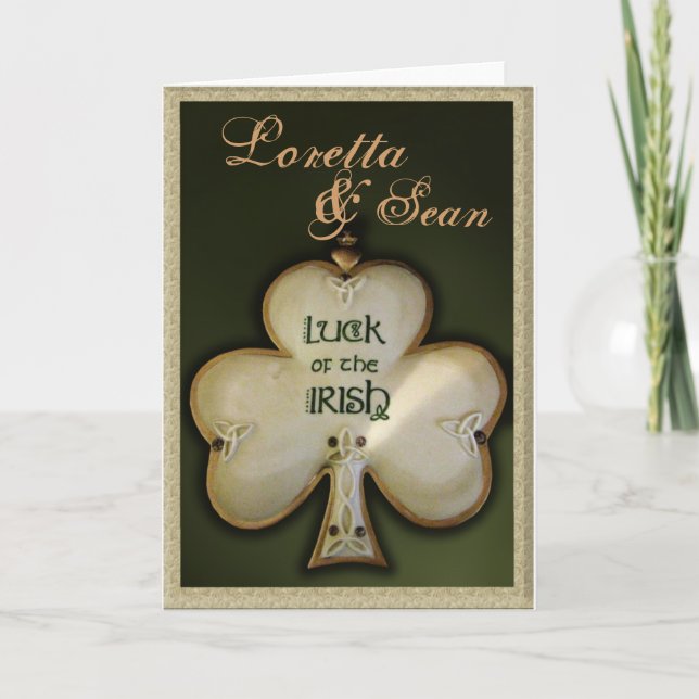 Personnalisez votre propre carte de mariage irland (Devant)