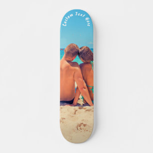 Personnalisez votre skateboard photo avec du texte