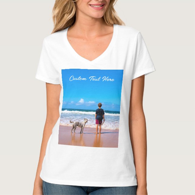 Personnalisez votre T-shirt photo avec texte (Devant)