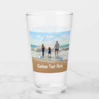 Personnalisez Votre Verre Photo et Texte Cadeau Pe