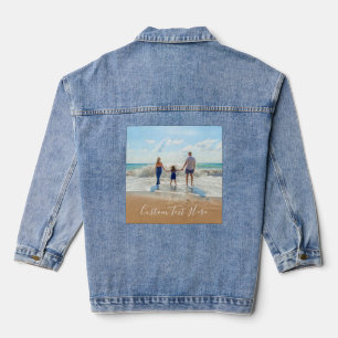 Personnalisez votre veste photo Denim avec texte