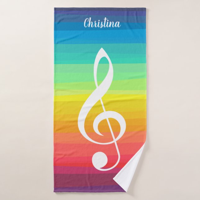 Personnalité du Rainbow Watercolor (Serviette de bain)