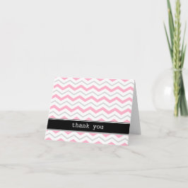 Personnalité Grey & Pink Chevron sur mesure Merci 