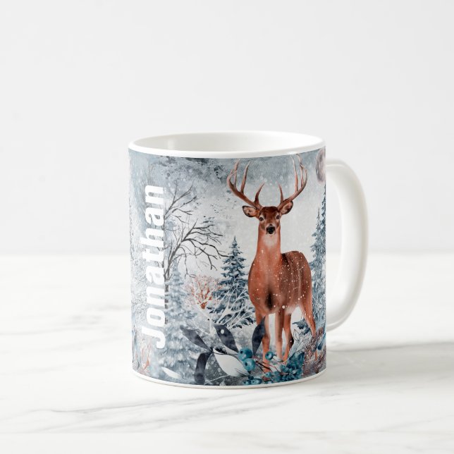 Personnalized Deer Hunter Graphic Mug (Devant droit)