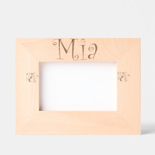 Personnalized Foto frame Mia / Foto Mädchen Geätzte Rahmen