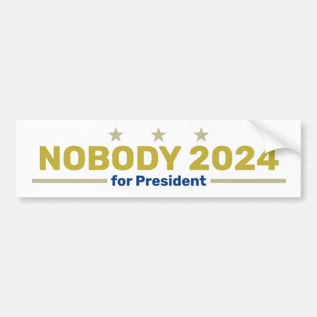 Personne 2024 autocollant pare-chocs (Devant)