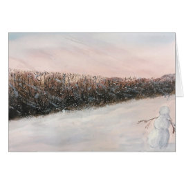 PERSONNE DE NEIGE   . AQUARELLE