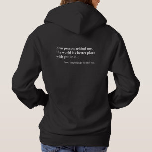 Personne Derrière Moi, Sweat À Capuche Avec Impres