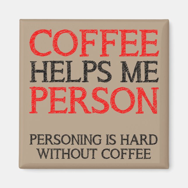 Personne du café Personnage Funny Frigo Magnet (Devant)