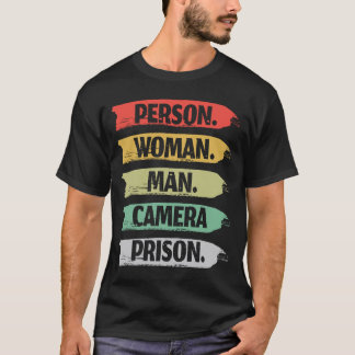 Personne Femme Homme Appareil Photo Prison T-Shirt