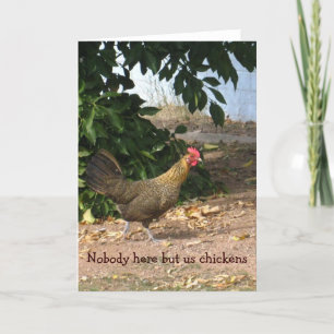 Personne Ici Mais Nous Poulet Carte De Voeux