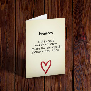 Personne la plus forte que je connais Carte person