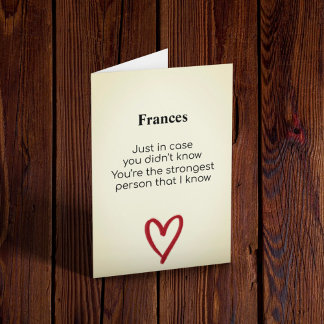 Personne la plus forte que je connais Carte person