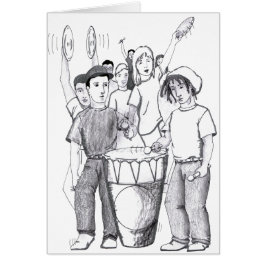Personnes de danse de tambour de rythmes