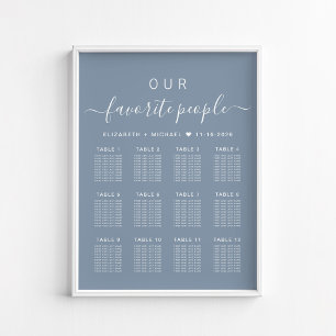 Personnes favorites 12 Tableau Mariage de table