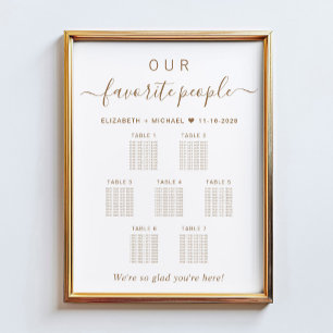 Personnes favorites 7 Tableau Mariage de table