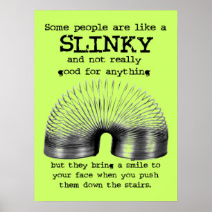 Personnes Slinky Affiche drôle d'humour Imprimé