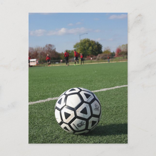 Perspektive auf Futbol/Fußball Postkarte (Vorderseite)