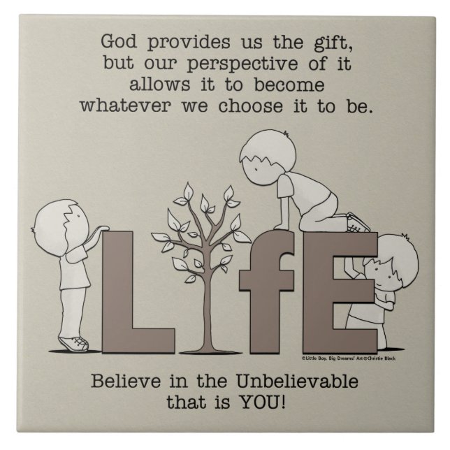 Perspektive des Lebens Fliese (Vorderseite)