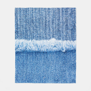 Perspektive und Nahaufnahme zur Textur von blau je Fleecedecke