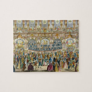 Perspektiven-Ansicht des Ballsaals, konstruiert in